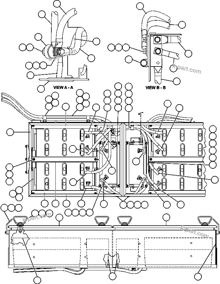 Komatsu parts book diagram for AFE48-BM  930E-2 S/N A30161 THRU A30163 CODELCO: BATTERY BOX ASSEMBLY (EH0733)