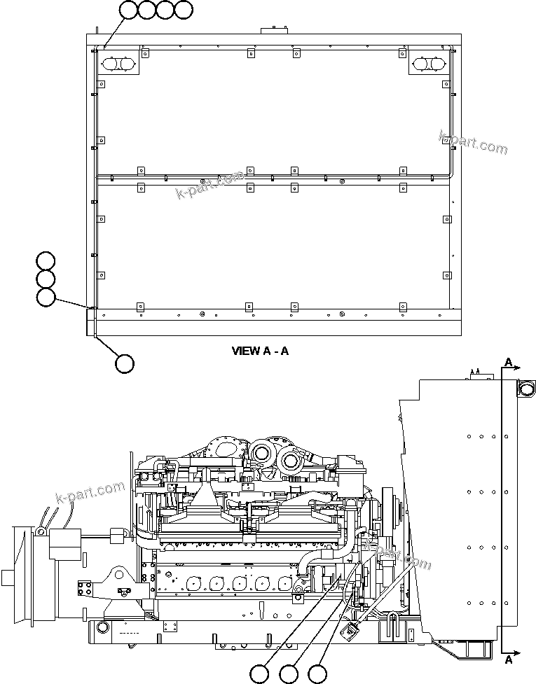 Komatsu parts book diagram for AFE48-BM  930E-2 S/N A30161 THRU A30163 CODELCO: ENGINE ELECTRICAL - RIGHT SIDE