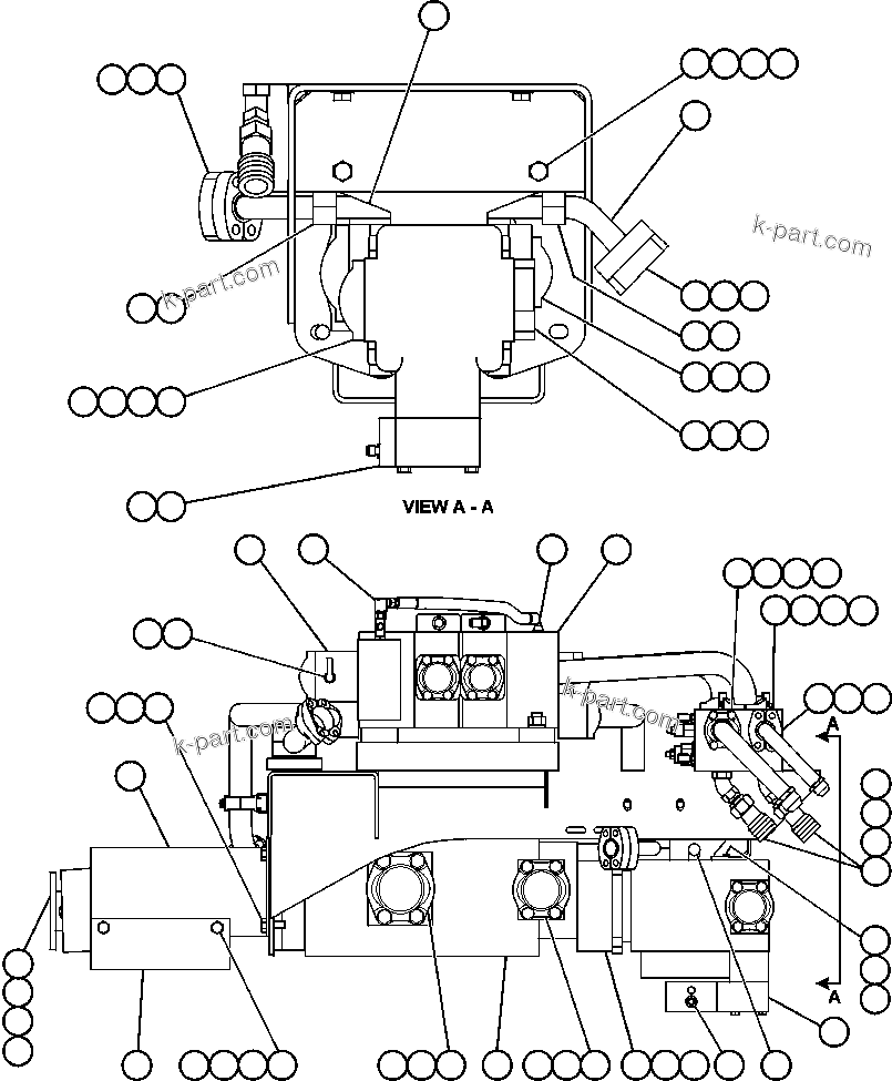 Komatsu parts book diagram for AFE48-BM  930E-2 S/N A30161 THRU A30163 CODELCO: PUMP/HOIST VALVE MODULE - 1