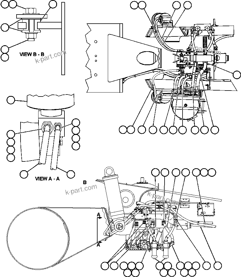 Komatsu parts book diagram for AFE48-BM  930E-2 S/N A30161 THRU A30163 CODELCO: HOIST & BRAKE PIPING