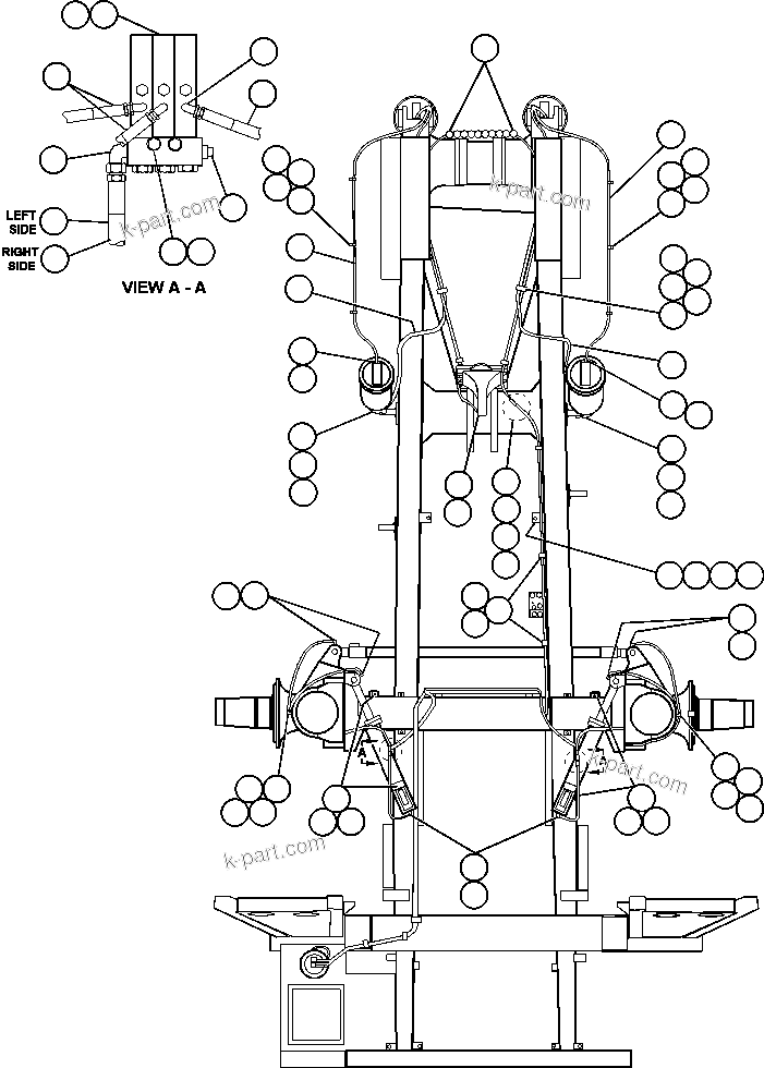 Komatsu parts book diagram for AFE48-BM  930E-2 S/N A30161 THRU A30163 CODELCO: AUTOMATIC LUBE SYSTEM