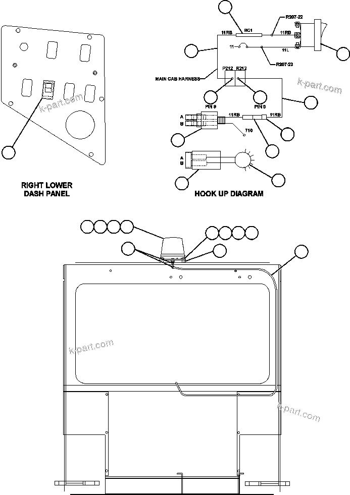 Komatsu parts book diagram for AFE48-BM  930E-2 S/N A30161 THRU A30163 CODELCO: ROTATING BEACON