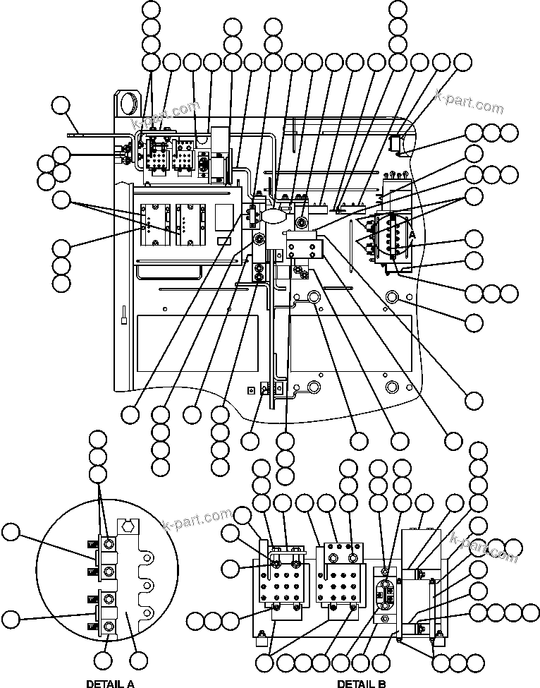 Komatsu parts book diagram for AFE48-BM  930E-2 S/N A30161 THRU A30163 CODELCO: CONTROL CABINET (INSIDE TOP LEFT FRONT)