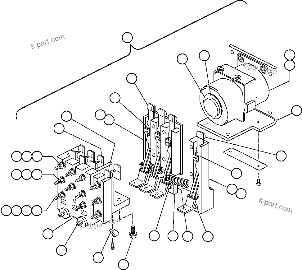 Komatsu parts book diagram for AFE48-BM  930E-2 S/N A30161 THRU A30163 CODELCO: RELAY (VG7043)
