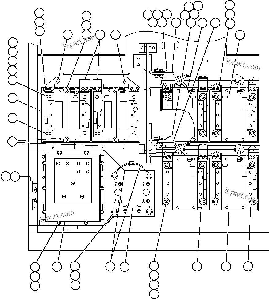 Komatsu parts book diagram for AFE48-BM  930E-2 S/N A30161 THRU A30163 CODELCO: CONTROL CABINET (INSIDE LOWER LEFT FRONT)