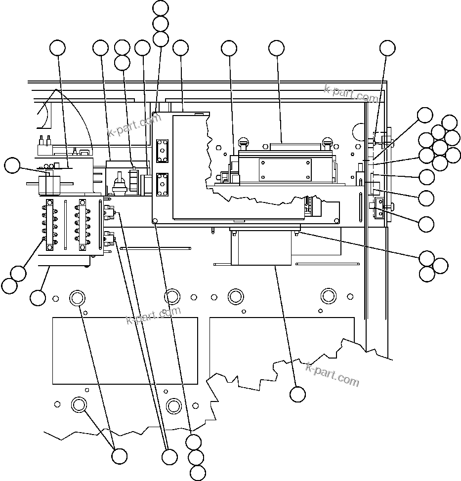 Komatsu parts book diagram for AFE48-BM  930E-2 S/N A30161 THRU A30163 CODELCO: CONTROL CABINET (INSIDE TOP RIGHT FRONT)
