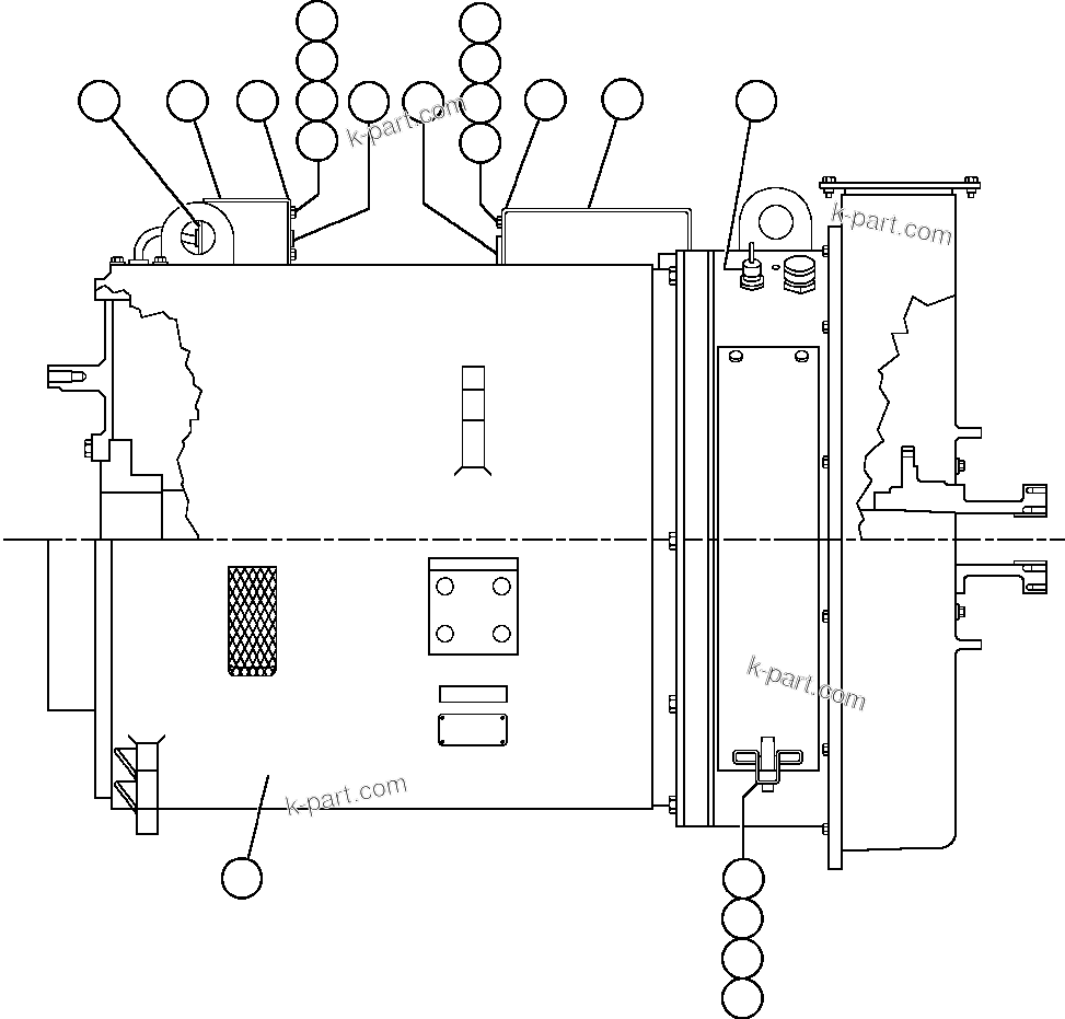 Komatsu parts book diagram for AFE48-BM  930E-2 S/N A30161 THRU A30163 CODELCO: DRIVE SYSTEM ALTERNATOR (PC0283)