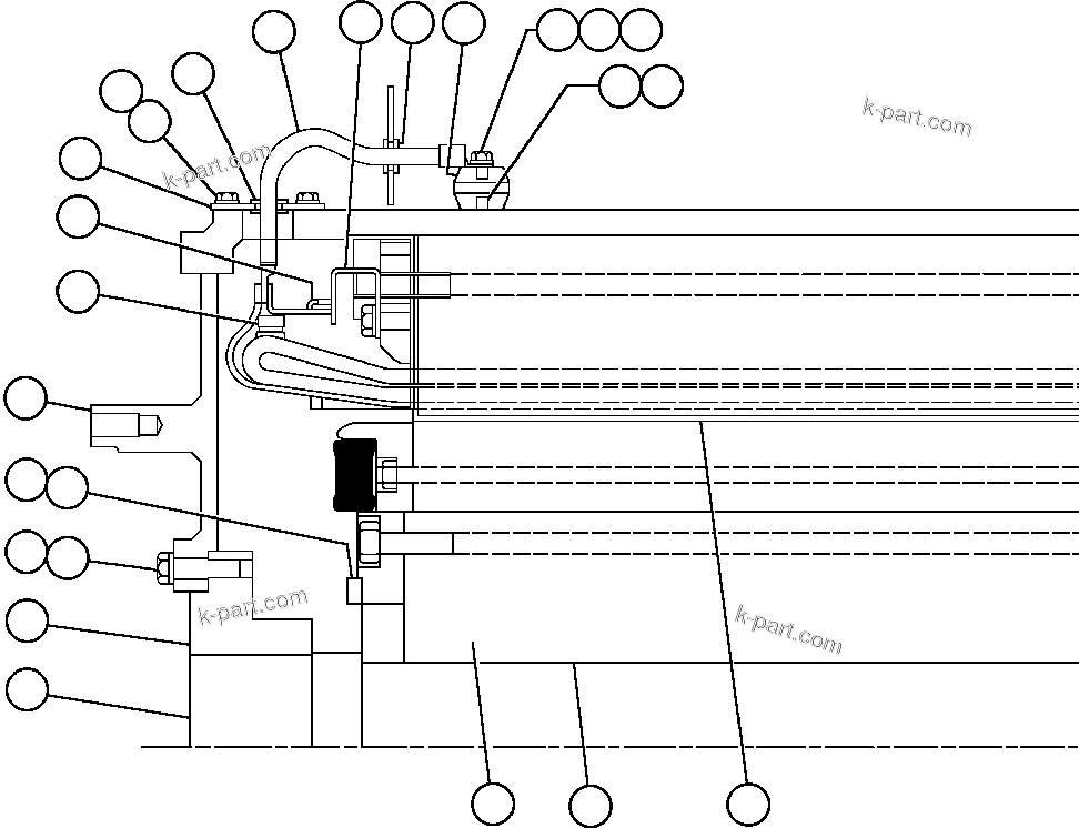 Komatsu parts book diagram for AFE48-BM  930E-2 S/N A30161 THRU A30163 CODELCO: ALTERNATOR - ENGINE MOUNT END