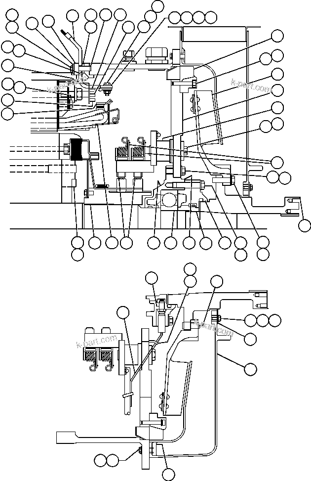 Komatsu parts book diagram for AFE48-BM  930E-2 S/N A30161 THRU A30163 CODELCO: ALTERNATOR - SLIP RING END