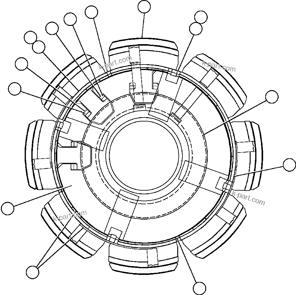 Komatsu parts book diagram for AFE48-BM  930E-2 S/N A30161 THRU A30163 CODELCO: ALTERNATOR - ROTOR (VE4251)