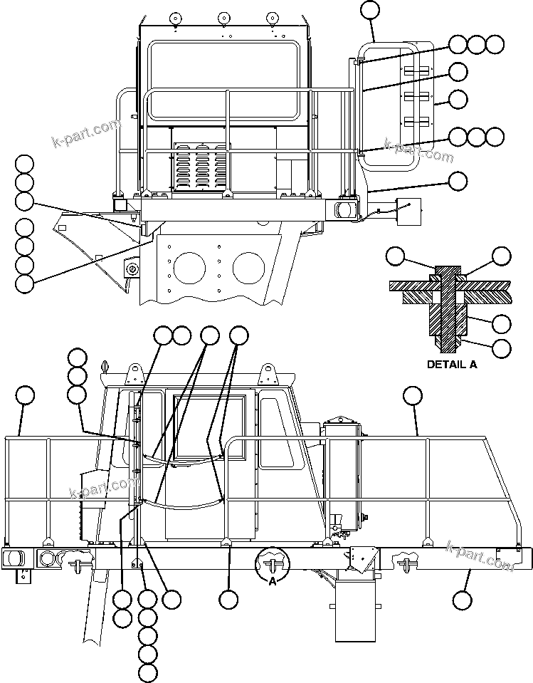 Komatsu parts book diagram for AFE48-CE 930E-2  S/N A30207-A30208 SUNCOR: LEFT DECK & HANDRAIL