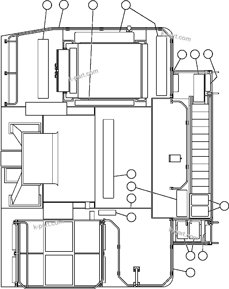 Komatsu parts book diagram for AFE48-CE 930E-2  S/N A30207-A30208 SUNCOR: DECK SECTIONS & SAFETY WALKS