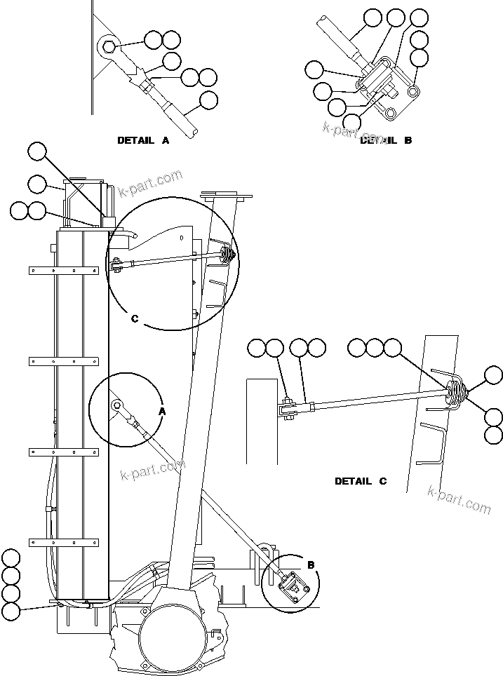 Komatsu parts book diagram for AFE48-CE 930E-2  S/N A30207-A30208 SUNCOR: RADIATOR SUPPORT & MOUNTING