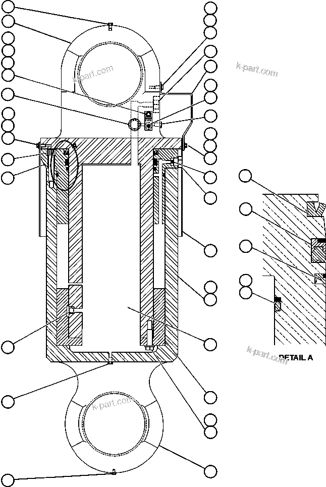 Komatsu parts book diagram for AFE48-CE 930E-2  S/N A30207-A30208 SUNCOR: REAR SUSPENSION ASSEMBLY (EH7758)