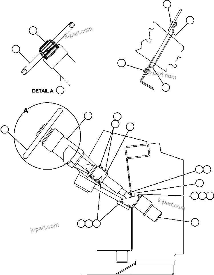 Komatsu parts book diagram for AFE48-CE 930E-2  S/N A30207-A30208 SUNCOR: STEERING COLUMN & CONTROL VALVE INSTL