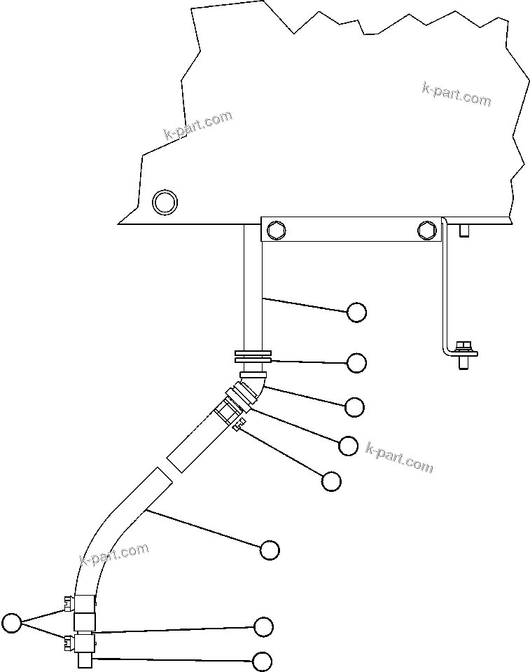 Komatsu parts book diagram for AFE48-CE 930E-2  S/N A30207-A30208 SUNCOR: HEATER/AC DRAIN HOSE INSTALLATION