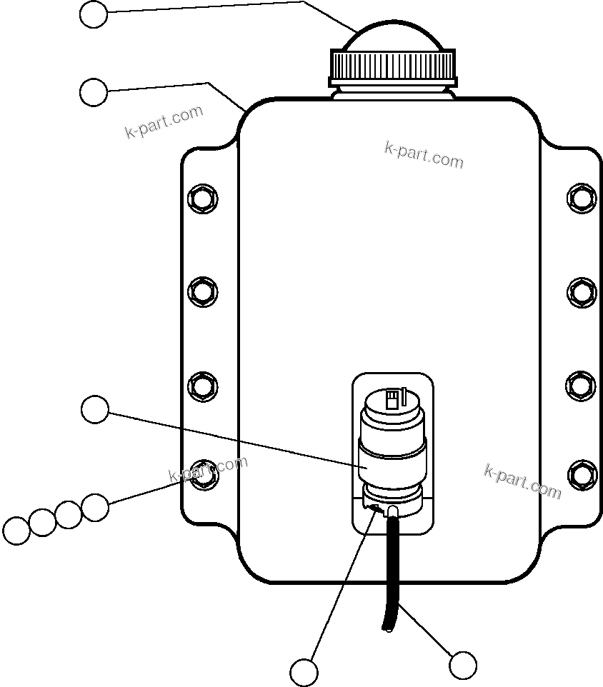 Komatsu parts book diagram for AFE48-CE 930E-2  S/N A30207-A30208 SUNCOR: WINDSHIELD WASHER INSTALLATION