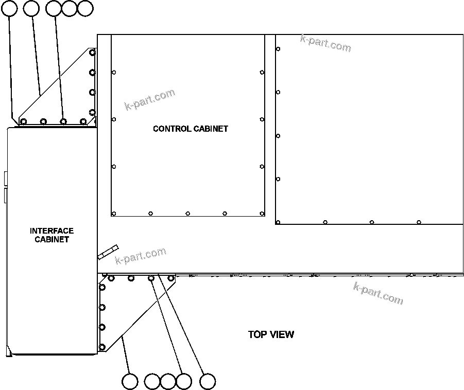Komatsu parts book diagram for AFE48-CE 930E-2  S/N A30207-A30208 SUNCOR: INTERFACE CABINET SUPPORTS