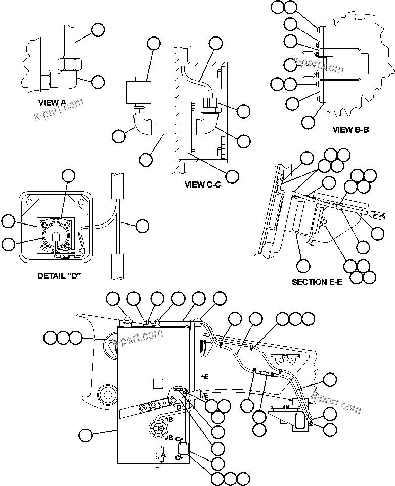Komatsu parts book diagram for AFE48-CE 930E-2  S/N A30207-A30208 SUNCOR: FUEL TANK INSTALLATION