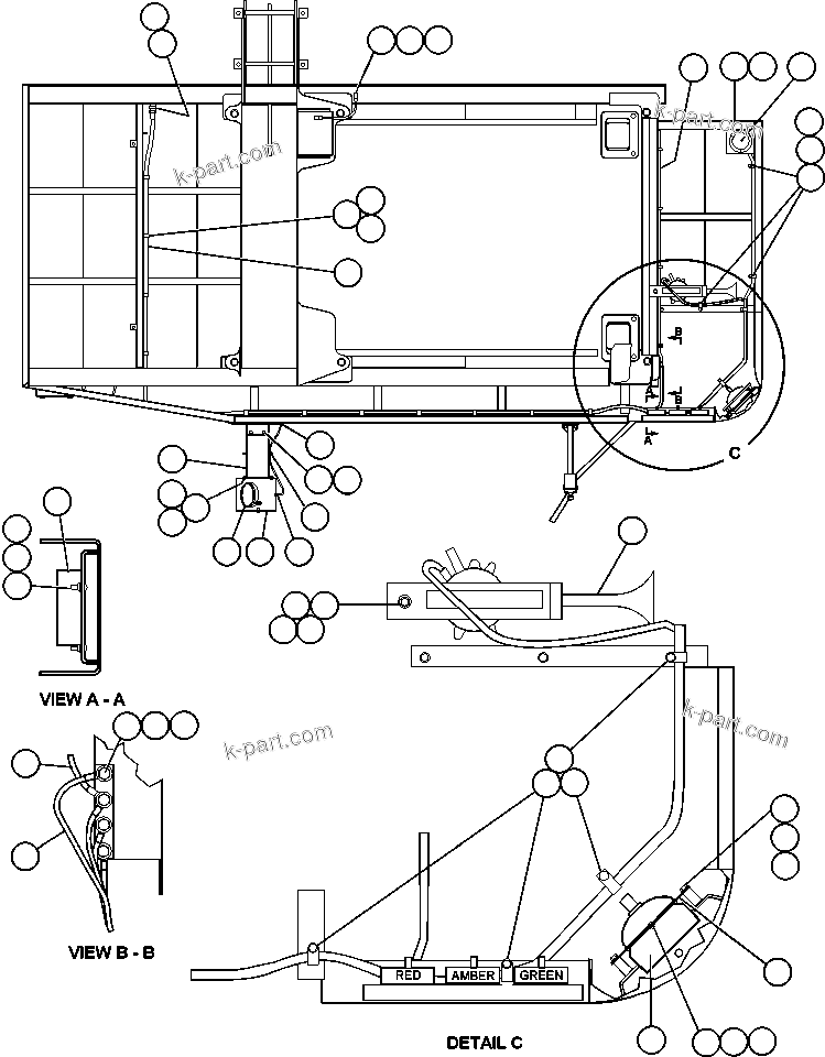 Komatsu parts book diagram for AFE48-CE 930E-2  S/N A30207-A30208 SUNCOR: LEFT DECK ELECTRICAL GROUP