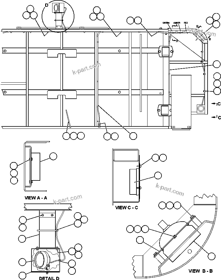 Komatsu parts book diagram for AFE48-CE 930E-2  S/N A30207-A30208 SUNCOR: RIGHT DECK ELECTRICAL GROUP