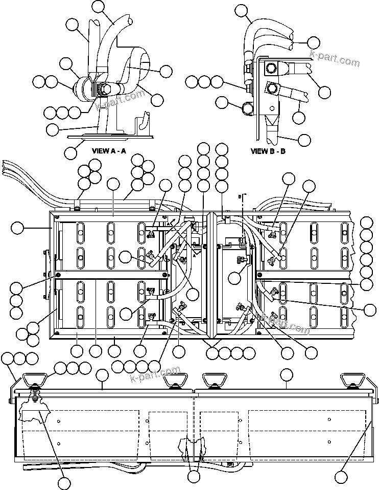 Komatsu parts book diagram for AFE48-CE 930E-2  S/N A30207-A30208 SUNCOR: BATTERY BOX ASSEMBLY (EH9993)
