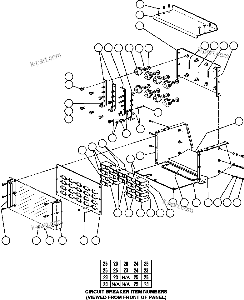 Komatsu parts book diagram for AFE48-CE 930E-2  S/N A30207-A30208 SUNCOR: DISTRIBUTION POWER BUS