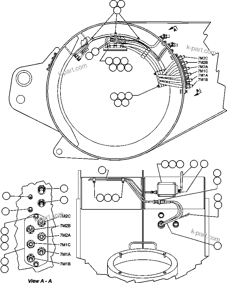 Komatsu parts book diagram for AFE48-CE 930E-2  S/N A30207-A30208 SUNCOR: REAR AXLE ELECTRICAL GROUP