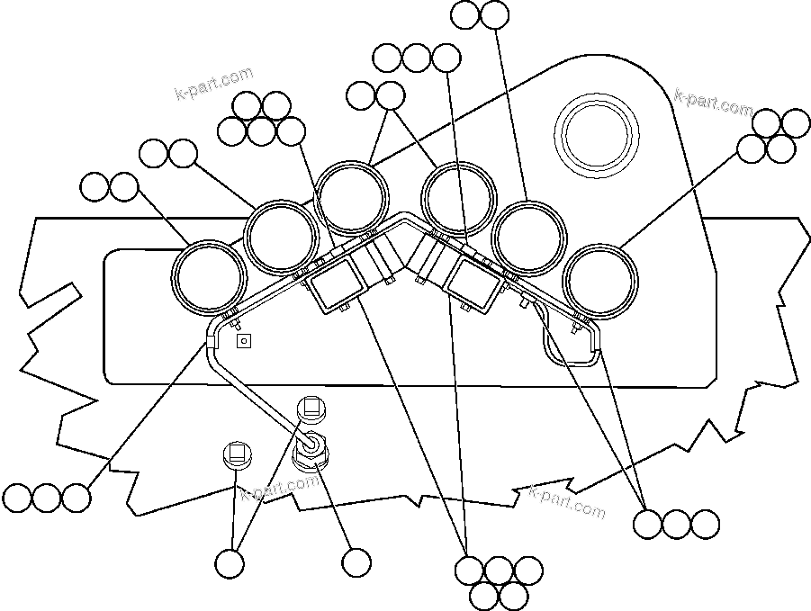 Komatsu parts book diagram for AFE48-CE 930E-2  S/N A30207-A30208 SUNCOR: REAR LIGHTS AND BACKUP HORN