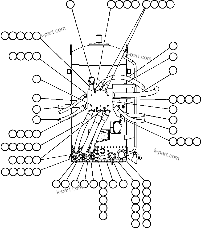 Komatsu parts book diagram for AFE48-CE 930E-2  S/N A30207-A30208 SUNCOR: HOIST CIRCUIT & HYD PIPING