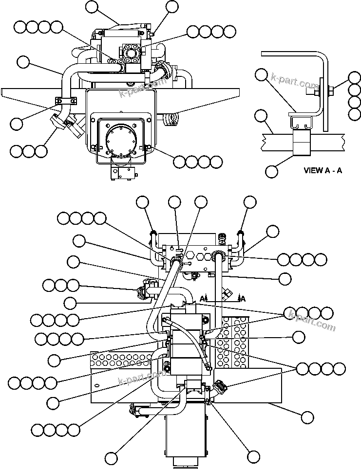 Komatsu parts book diagram for AFE48-CE 930E-2  S/N A30207-A30208 SUNCOR: PUMP/HOIST VALVE MODULE