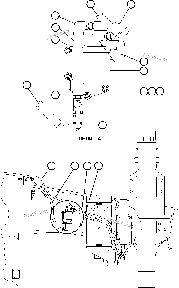 Komatsu parts book diagram for AFE48-CE 930E-2  S/N A30207-A30208 SUNCOR: FUEL HEATER INSTALLATION