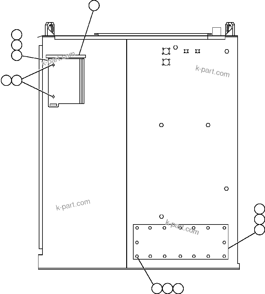 Komatsu parts book diagram for AFE48-CE 930E-2  S/N A30207-A30208 SUNCOR: CONTROL CABINET (LEFT SIDE)