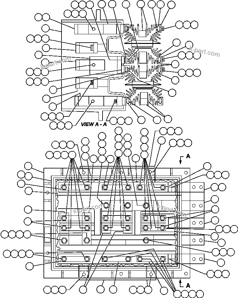 Komatsu parts book diagram for AFE48-CE 930E-2  S/N A30207-A30208 SUNCOR: RECTIFIER PANEL (GE0557)