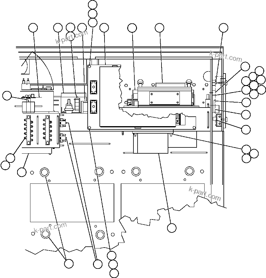 Komatsu parts book diagram for AFE48-CE 930E-2  S/N A30207-A30208 SUNCOR: CONTROL CABINET (INSIDE TOP RIGHT FRONT)