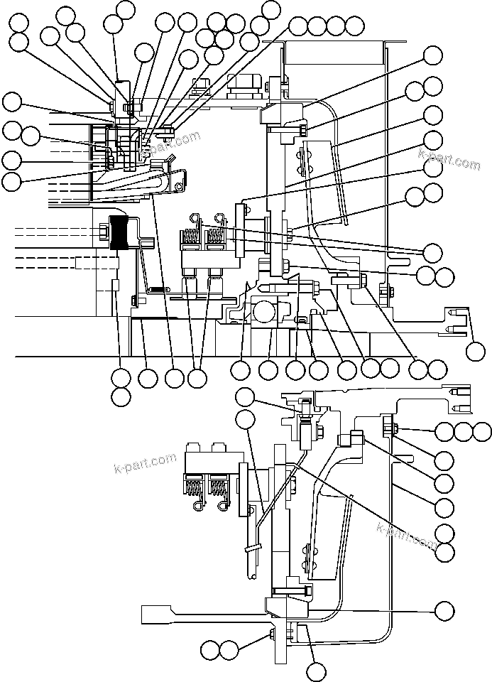 Komatsu parts book diagram for AFE48-CE 930E-2  S/N A30207-A30208 SUNCOR: ALTERNATOR - SLIP RING END