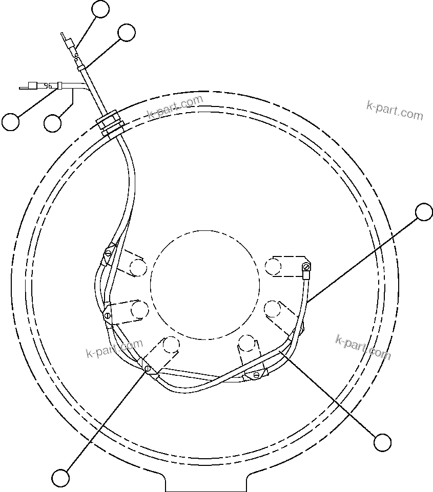 Komatsu parts book diagram for AFE48-CE 930E-2  S/N A30207-A30208 SUNCOR: ALTERNATOR - FIELD CONNECTOR (BRUSH HOLDER)