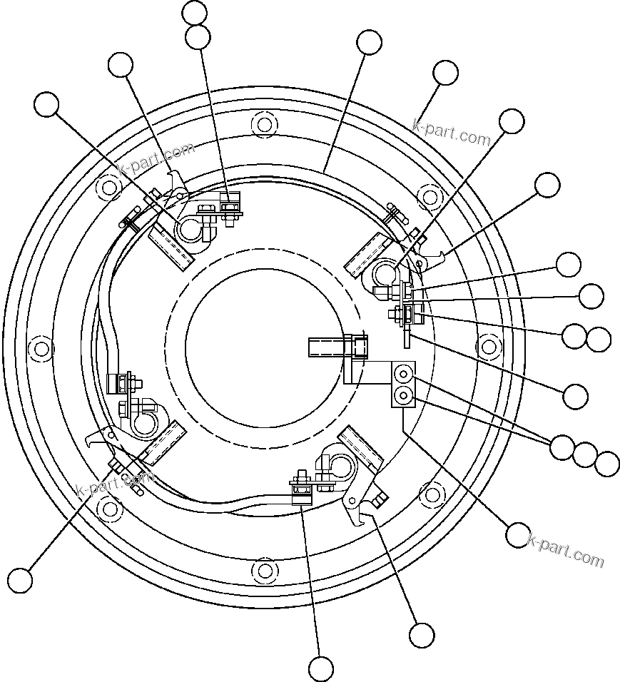 Komatsu parts book diagram for AFE48-CE 930E-2  S/N A30207-A30208 SUNCOR: BRUSH HOLDER WIRING