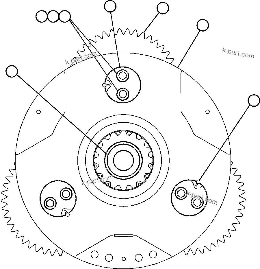Komatsu parts book diagram for AFE48-CE 930E-2  S/N A30207-A30208 SUNCOR: CARRIER ASSEMBLY - HIGH SPEED (GE0416)
