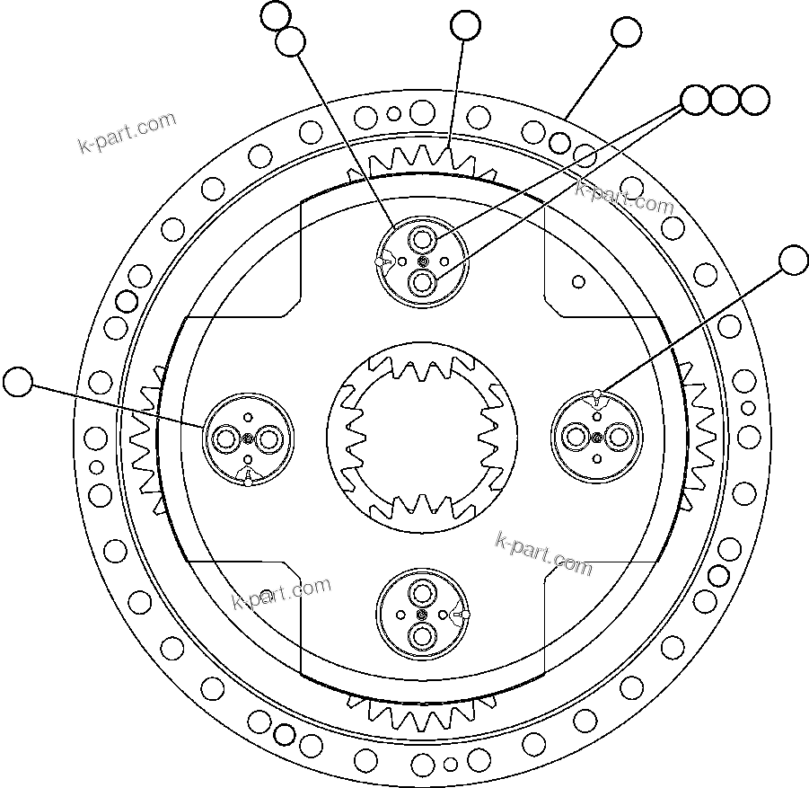 Komatsu parts book diagram for AFE48-CE 930E-2  S/N A30207-A30208 SUNCOR: CARRIER - LOW SPEED (GE0675)