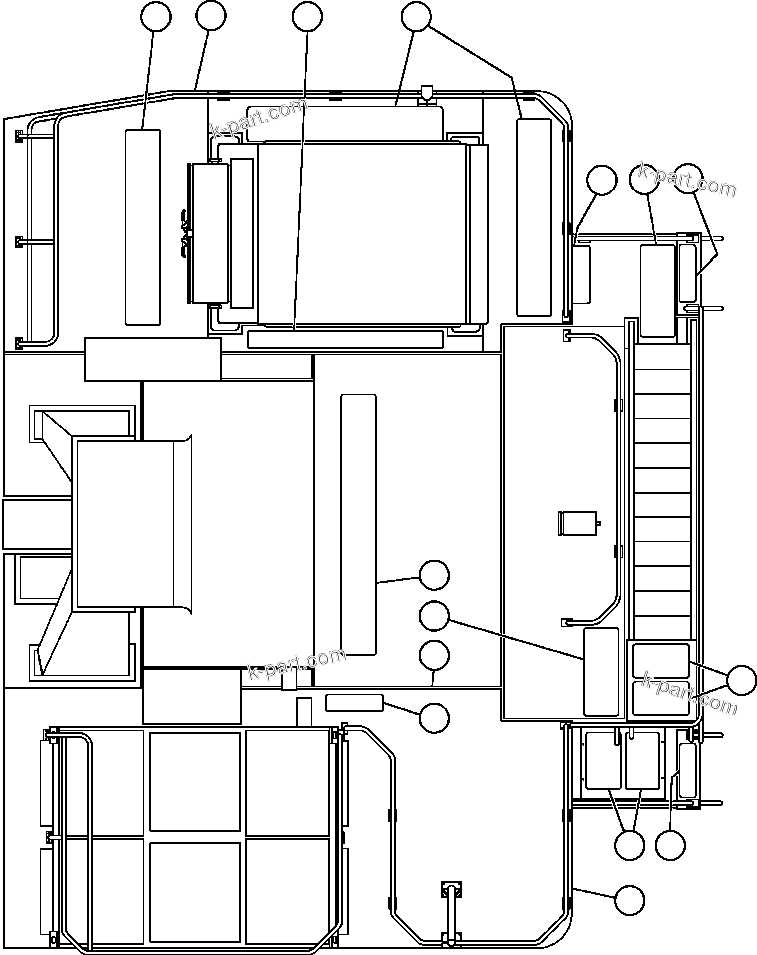 Komatsu parts book diagram for AFE48-CK 930E-2 S/N A30225 JACOB'S RANCH: DECK SECTIONS & SAFETY WALKS