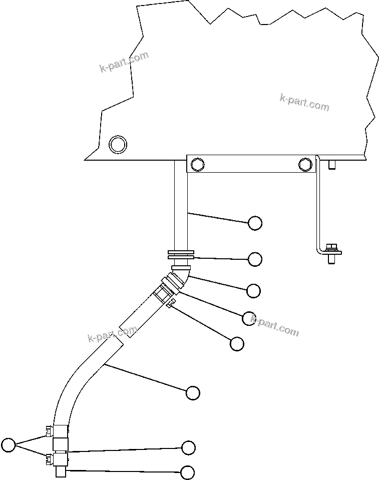 Komatsu parts book diagram for AFE48-CK 930E-2 S/N A30225 JACOB'S RANCH: HEATER/AC DRAIN HOSE INSTALLATION