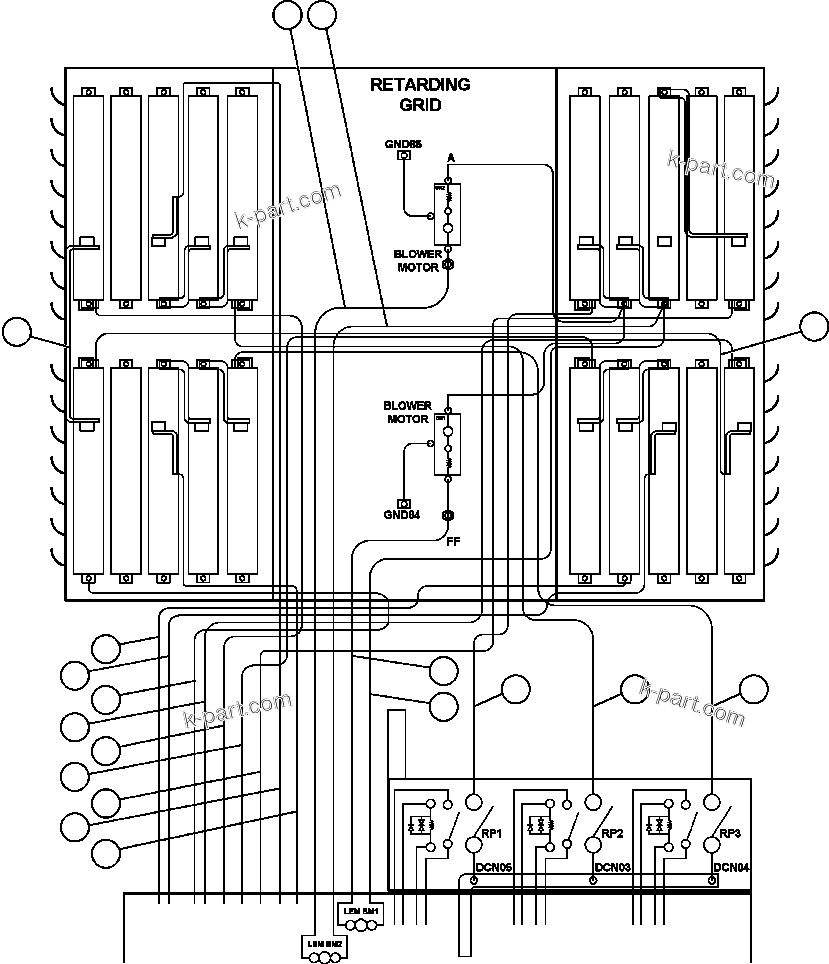 Komatsu parts book diagram for AFE48-CK 930E-2 S/N A30225 JACOB'S RANCH: ELECTRICAL COMPONENT POWER WIRING - 1