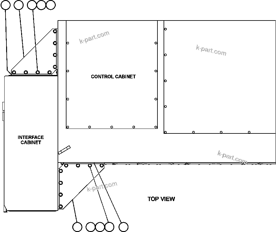 Komatsu parts book diagram for AFE48-CK 930E-2 S/N A30225 JACOB'S RANCH: INTERFACE CABINET SUPPORTS