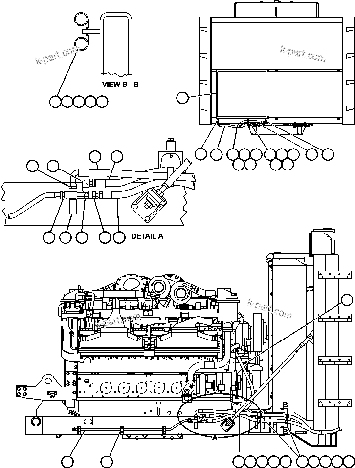 Komatsu parts book diagram for AFE48-CK 930E-2 S/N A30225 JACOB'S RANCH: FUEL SYSTEM COOLER