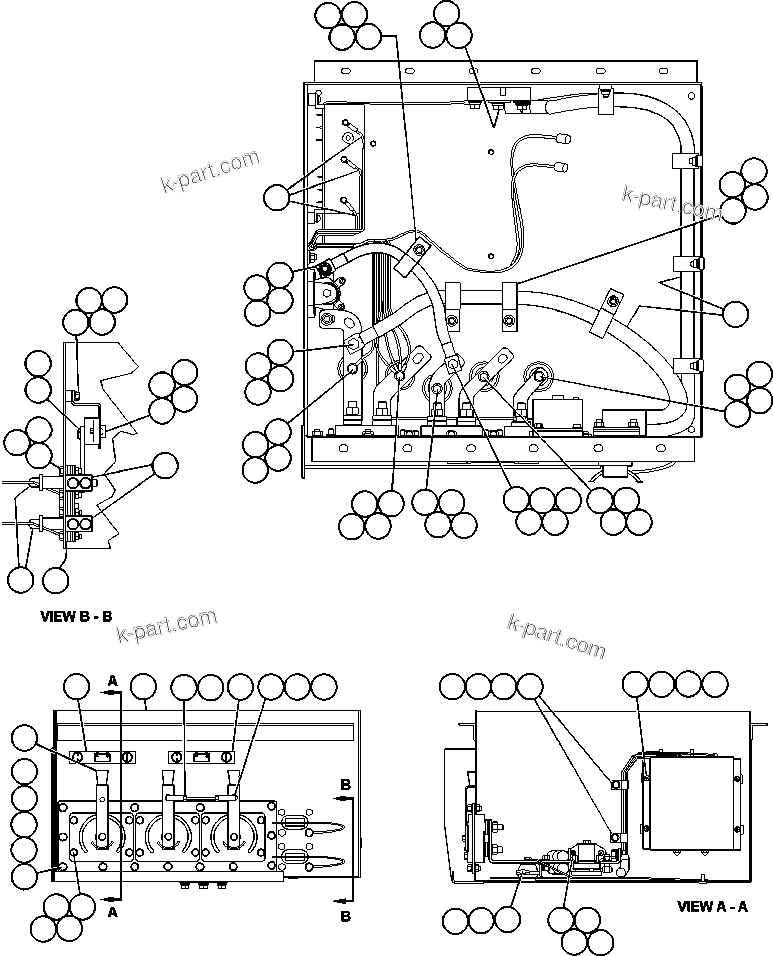 Komatsu parts book diagram for AFE48-CK 930E-2 S/N A30225 JACOB'S RANCH: BATTERY CONTROL BOX ASSEMBLY (EH9992)