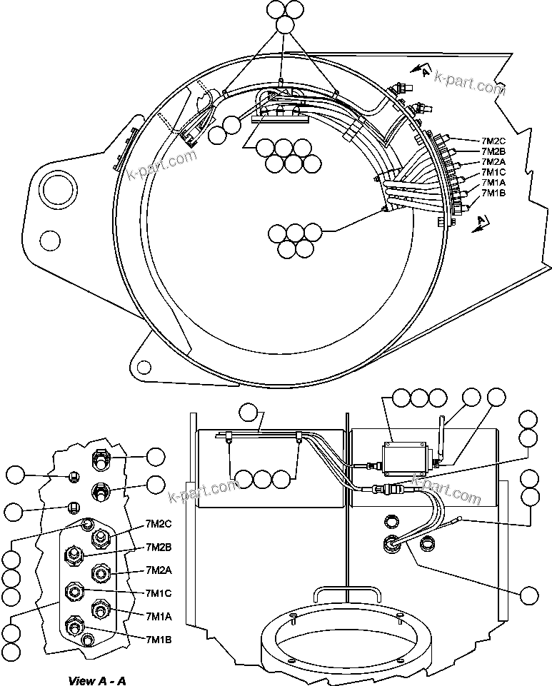 Komatsu parts book diagram for AFE48-CK 930E-2 S/N A30225 JACOB'S RANCH: REAR AXLE ELECTRICAL GROUP
