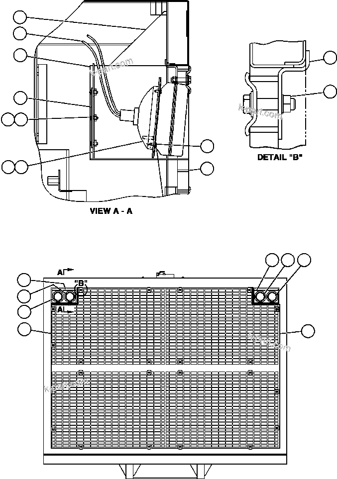 Komatsu parts book diagram for AFE48-CK 930E-2 S/N A30225 JACOB'S RANCH: HIGH MOUNT HEAD LIGHT