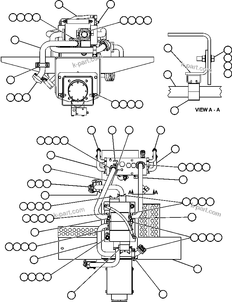 Komatsu parts book diagram for AFE48-CK 930E-2 S/N A30225 JACOB'S RANCH: PUMP/HOIST VALVE MODULE