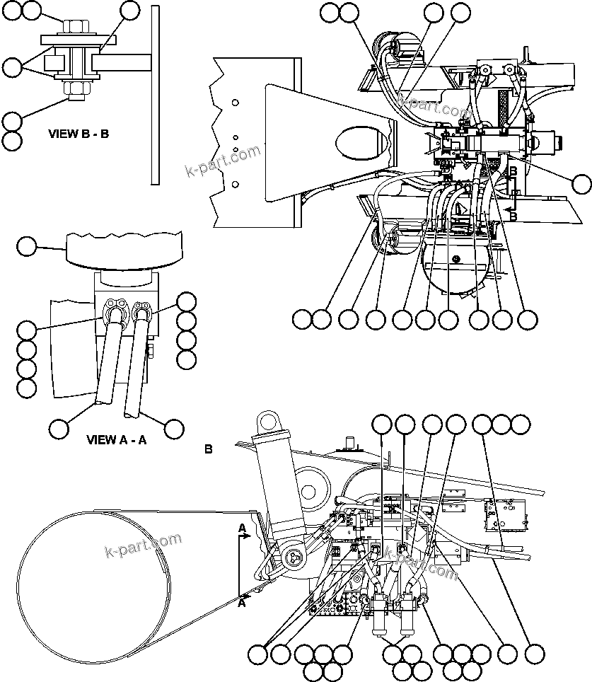 Komatsu parts book diagram for AFE48-CK 930E-2 S/N A30225 JACOB'S RANCH: HOIST & BRAKE PIPING